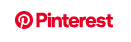 Pinterest logo in red text