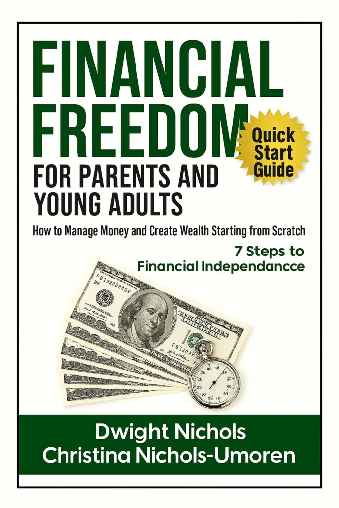 Cover of a financial guidebook for parents and young adults.